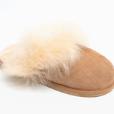 Shepherd EVELINA Womens Sheepskin Mules Chestnut