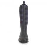 Muck Boots HALE Womens Rubber Wellington Boots Black/Grey Plaid