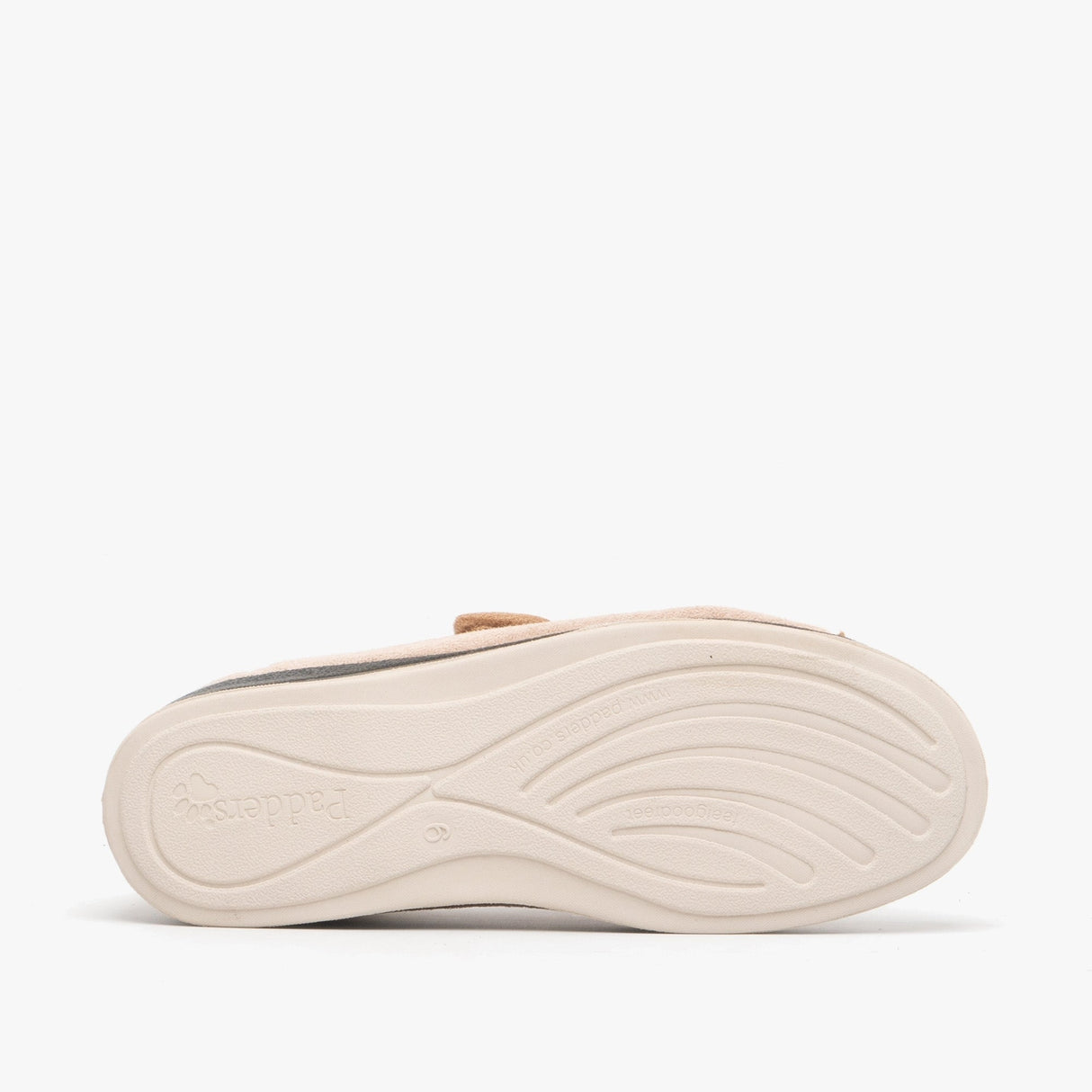Padders LYDIA Womens (2E Fit) Touch Fasten Slippers Taupe