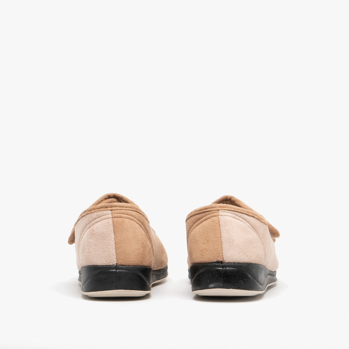 Padders LYDIA Womens (2E Fit) Touch Fasten Slippers Taupe