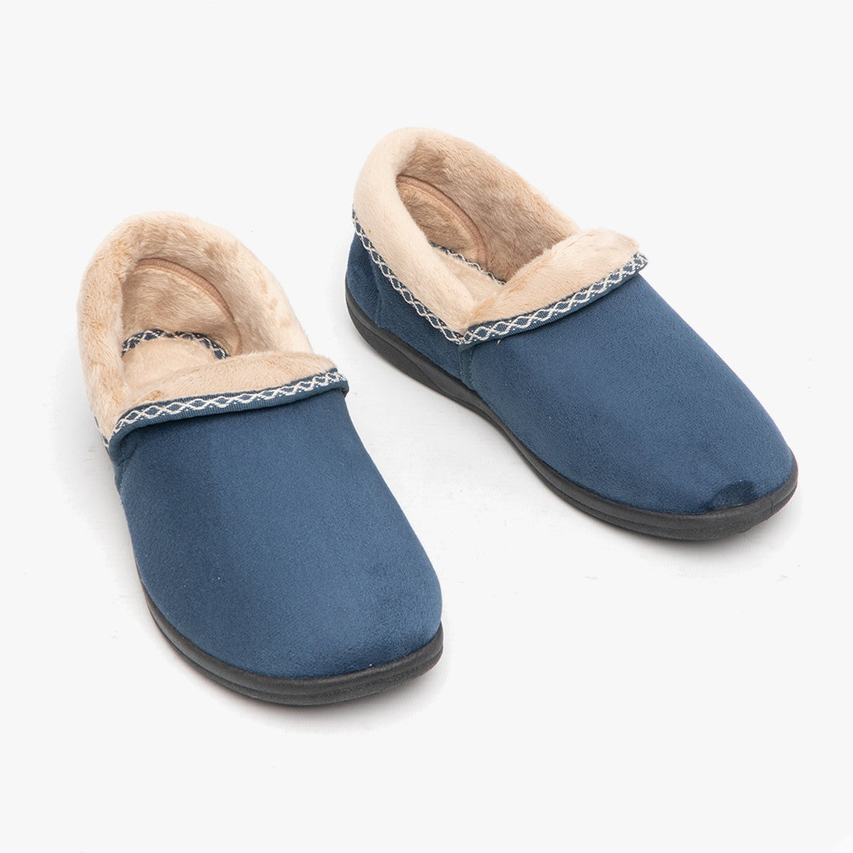 Padders MELLOW Womens (2E Fit) Full Slippers Denim Blue