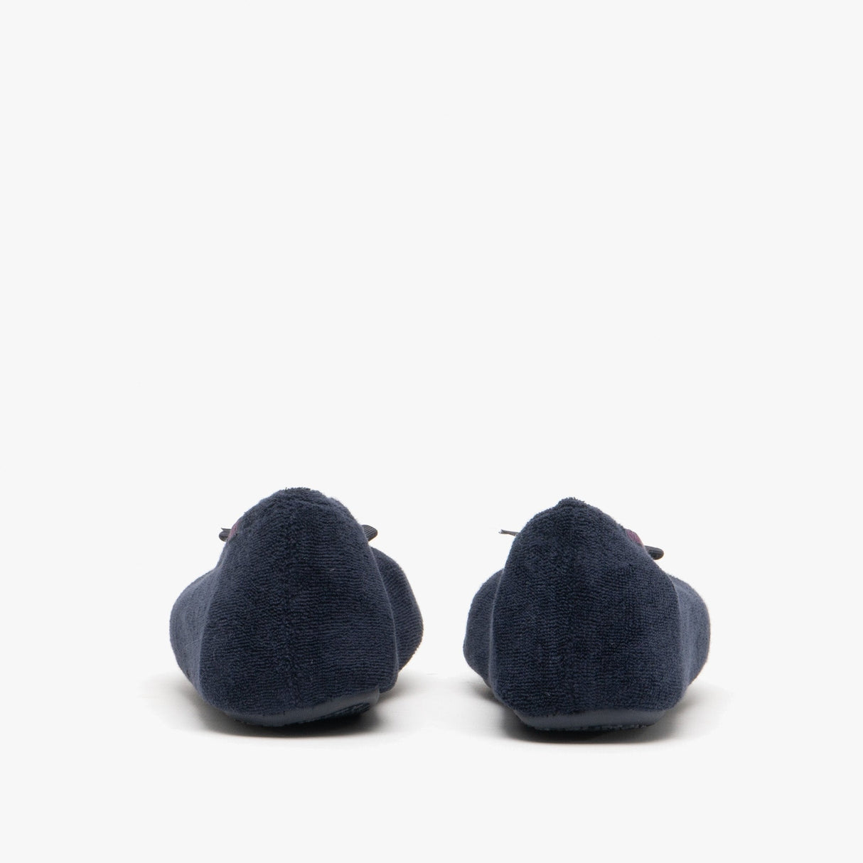 Totes Isotoner STRETCH TERRY BOW Womens Ballerina Slippers Navy