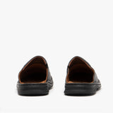 Josef Seibel KLAUS Mens Leather Mules Black/Cognac