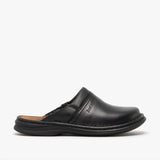 Josef Seibel MAX Mens Leather Mule Clogs Black