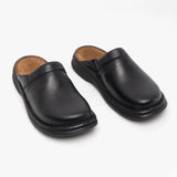Josef Seibel MAX Mens Leather Mule Clogs Black