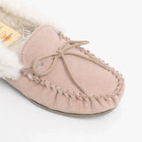 Mokkers EMILY Womens Moccasin Slippers Stone