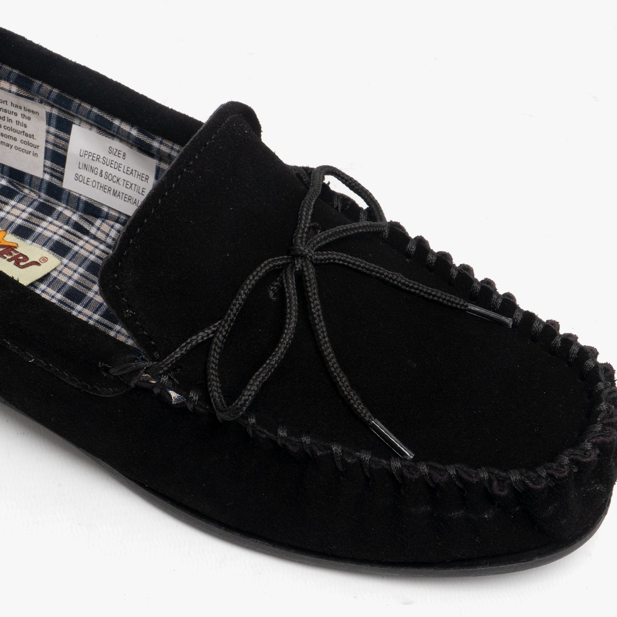 Mokkers BRUCE Mens Moccasin Slippers Black