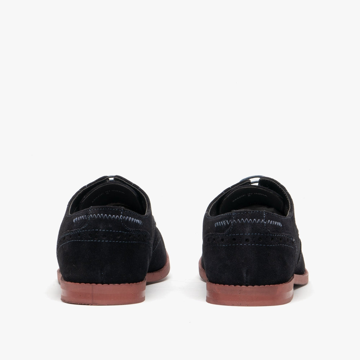 Silver Street London HOBART Mens Suede Brogue Shoes Navy