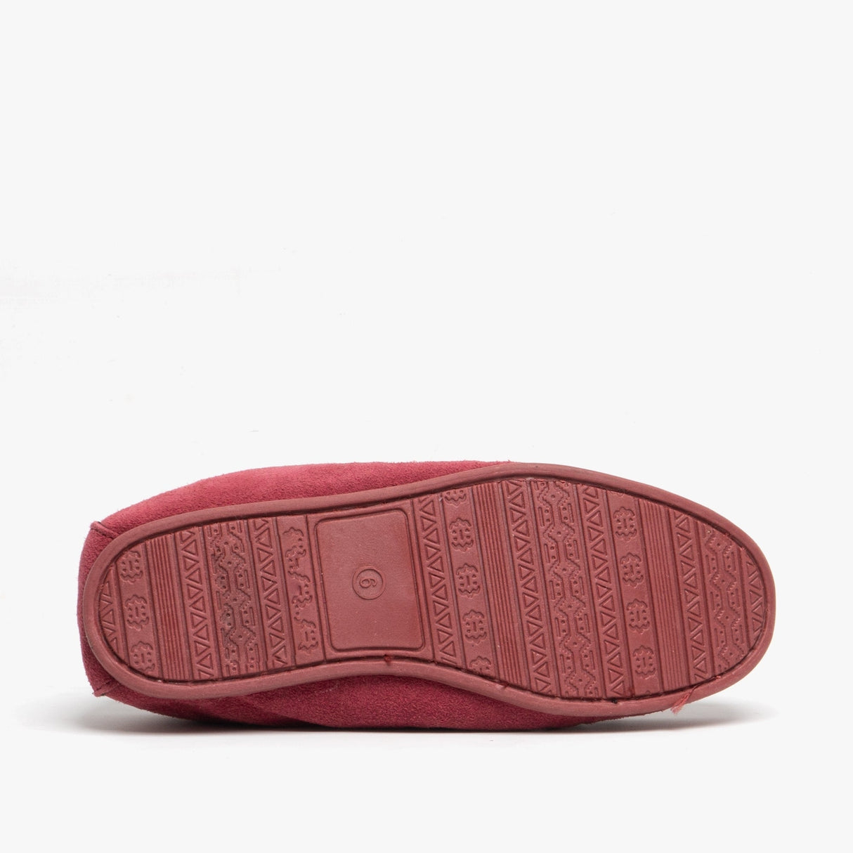 Mokkers LILY Womens Suede Moccasin Slippers Crimson