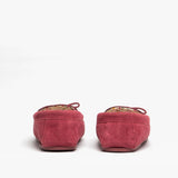 Mokkers LILY Womens Suede Moccasin Slippers Crimson