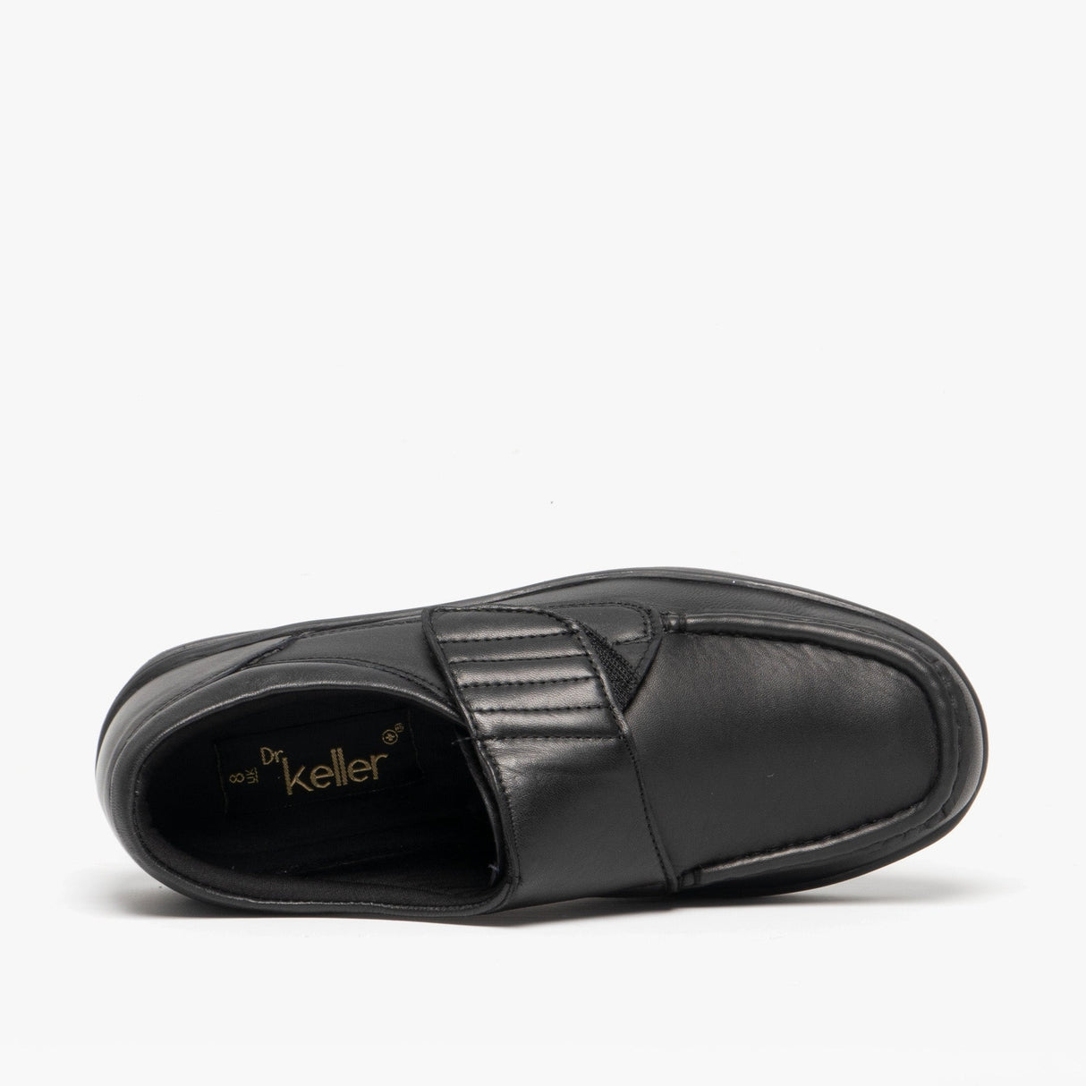 Dr Keller TEXAS Mens Leather Comfort Fit Shoes Black