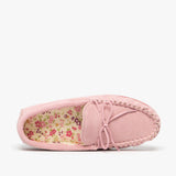 Mokkers LILY Womens Suede Moccasin Slippers Pink