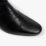 Club Cubano ANGELO ENRIQUE Mens Leather Cuban Heel Boots Black