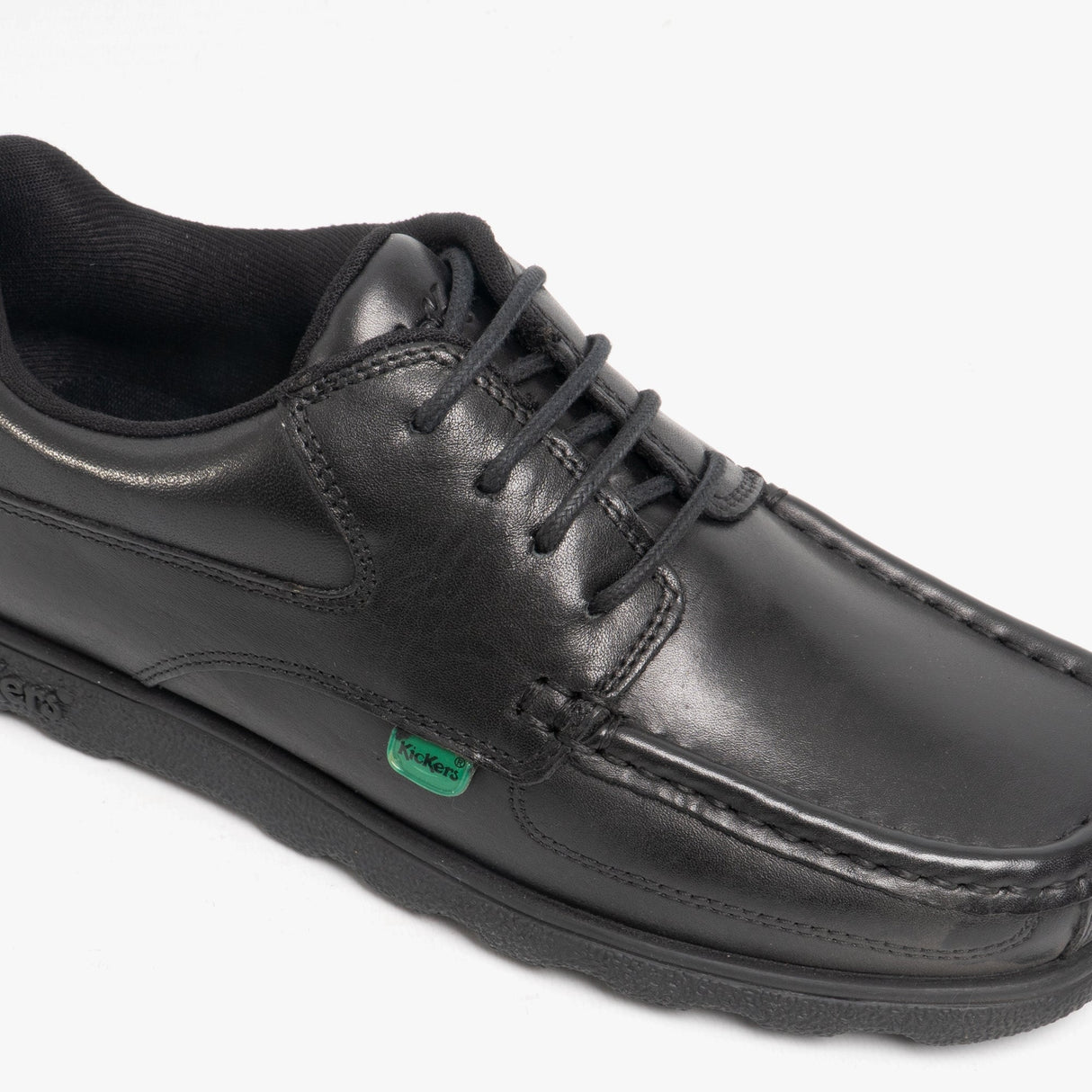 Kickers 114237 FRAGMA LACE 4 EYE Boys School Shoes Black