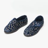 Zedzzz JANICE Womens Full Slippers Navy