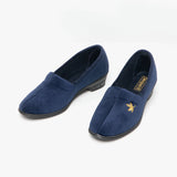 ANDOVER Womens Full Slippers Navy
