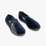 Zedzzz AARON Mens Full Slippers Navy/Grey