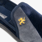 Zedzzz AARON Mens Full Slippers Navy/Grey