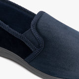Zedzzz LEWIS Mens Full Slippers Navy/Grey
