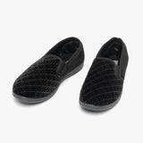 Zedzzz KEVIN Mens Full Slippers Black