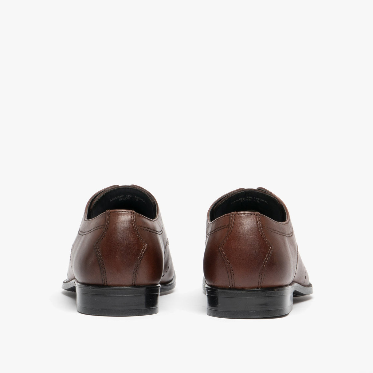 Silver Street London MORTIMER Mens Leather Chisel Toe Semi Brogues Chocolate Brown