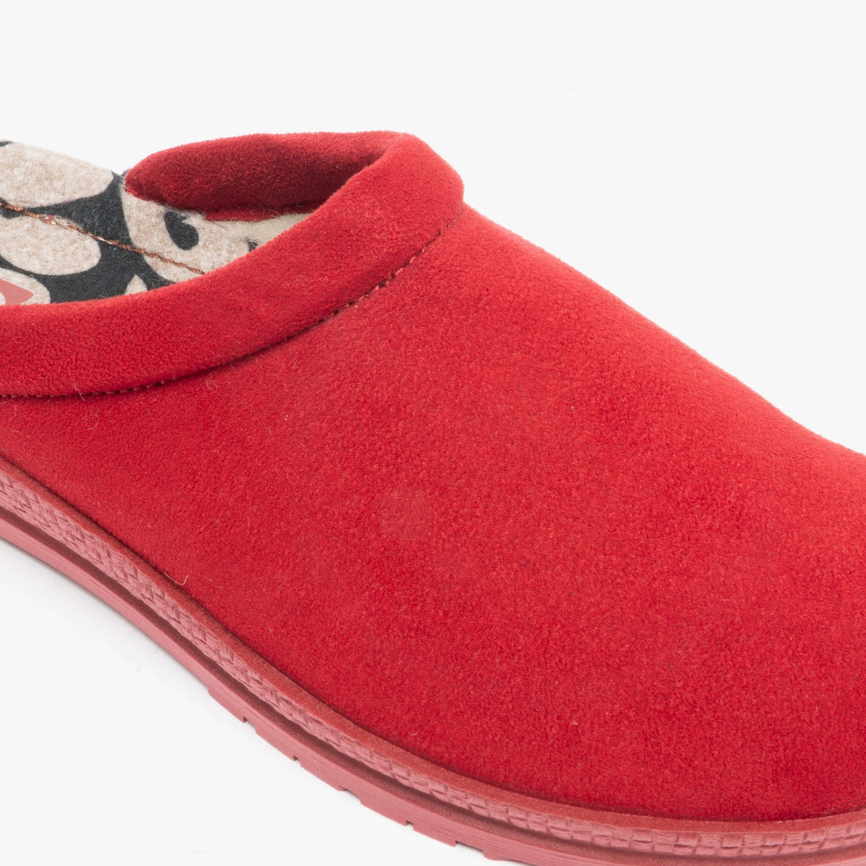 Rohde 2291 Womens Slip On Mule Slippers Cherry Red