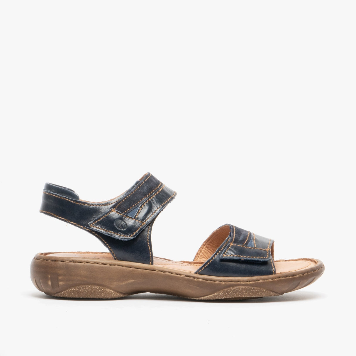 Josef Seibel DEBRA 19 Womens Leather Touch Fasten Sandals Denim