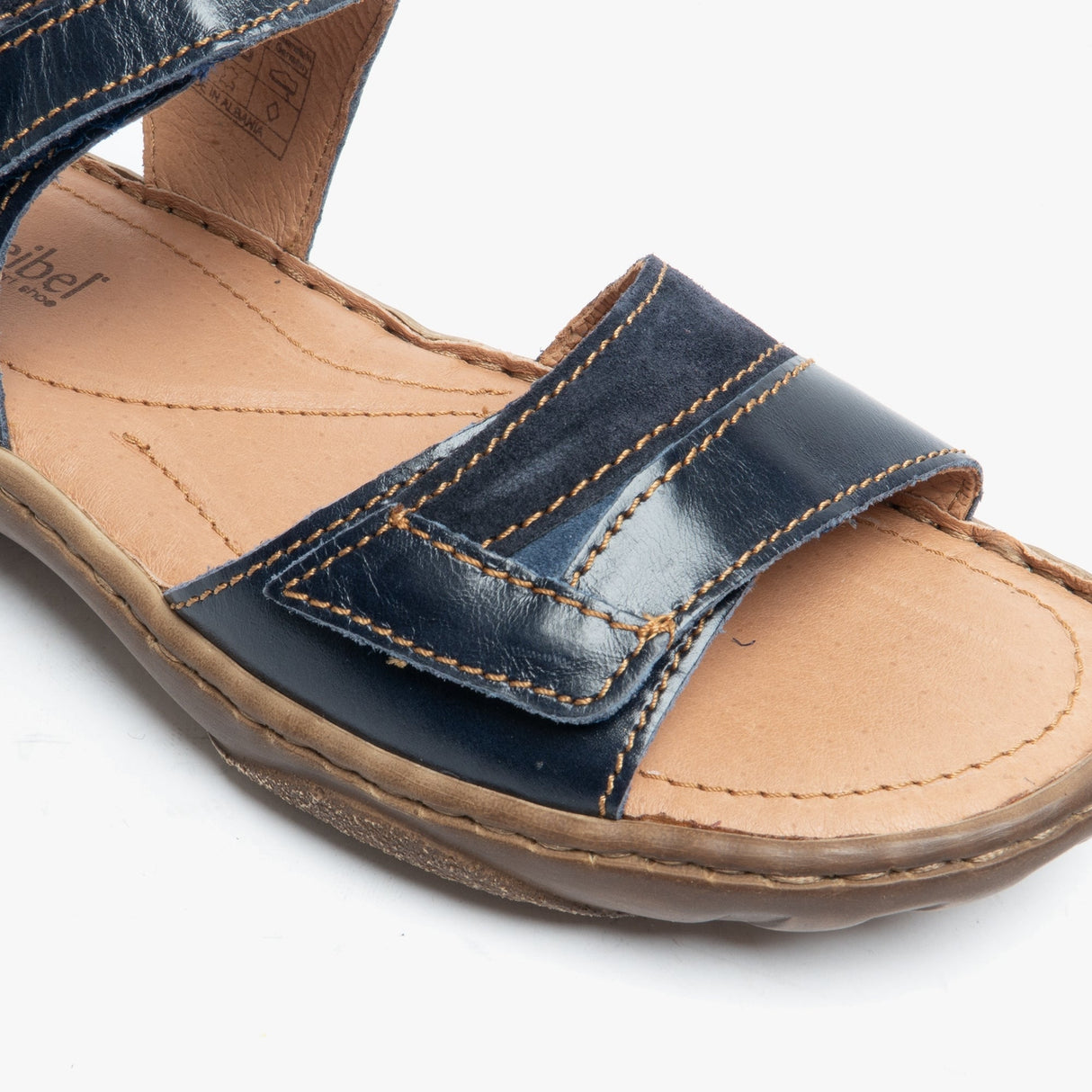 Josef Seibel DEBRA 19 Womens Leather Touch Fasten Sandals Denim