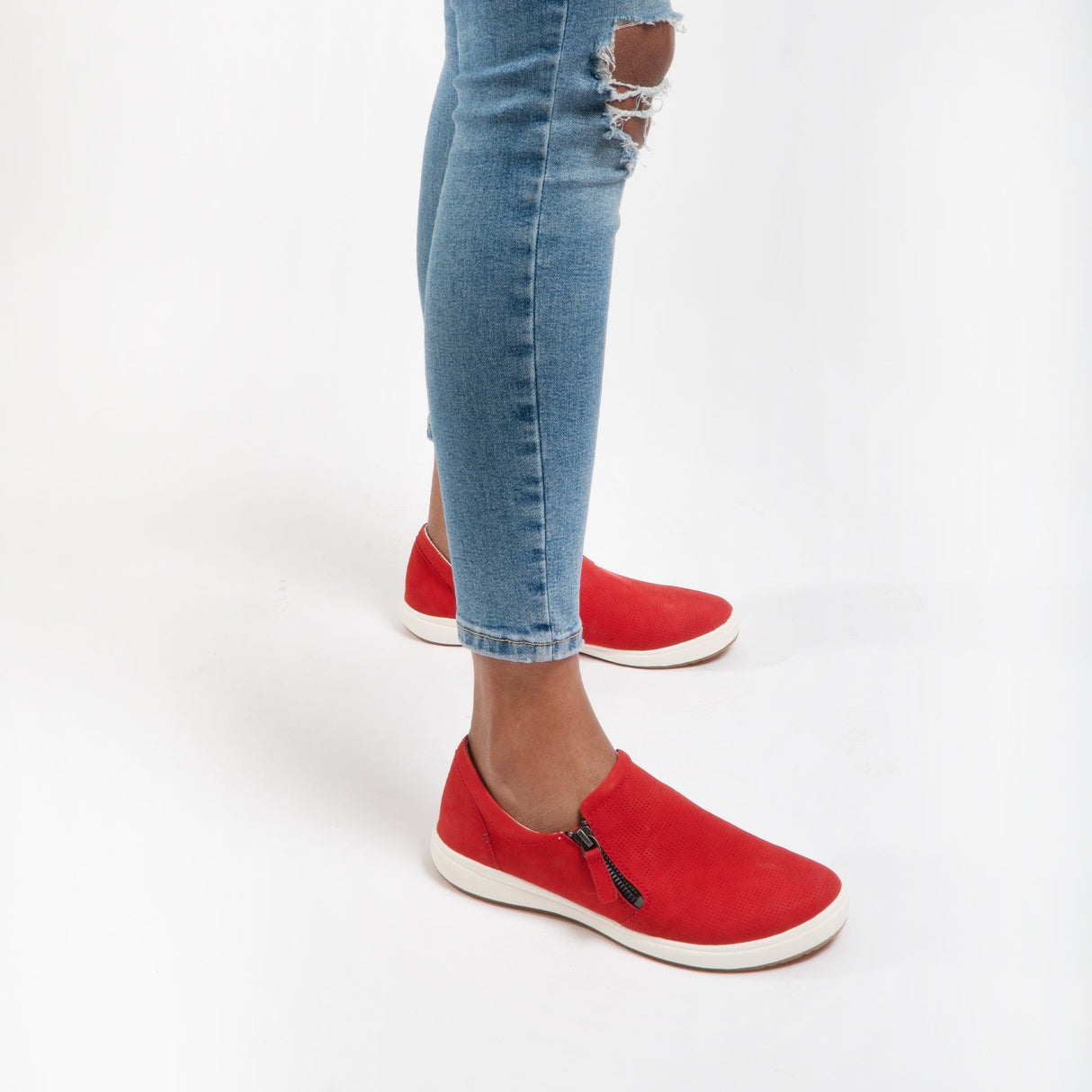 Josef Seibel CAREN 22 Womens Leather Casual Trainers Red