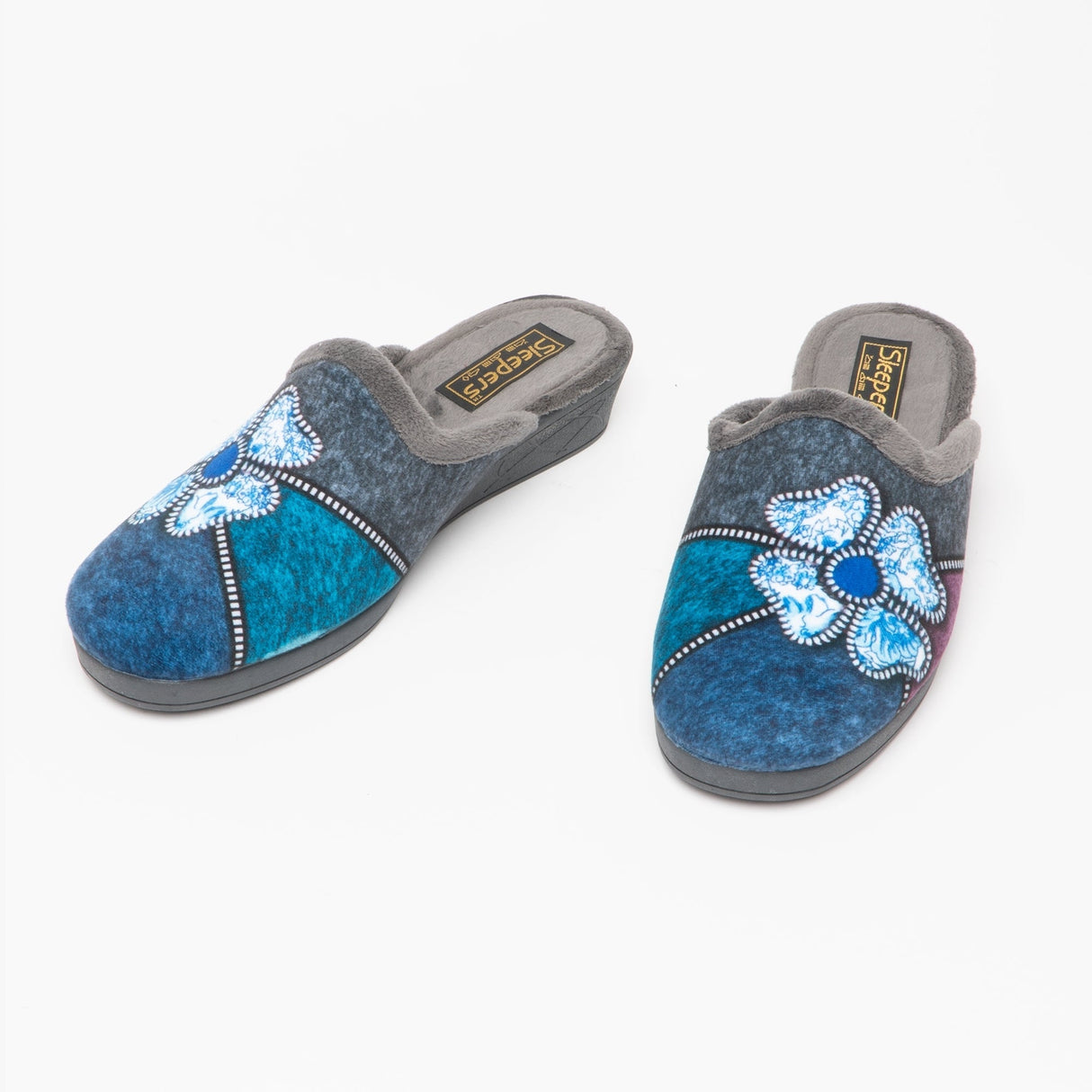 Sleepers KIMBERLY Womens Mule Slippers Grey Multi