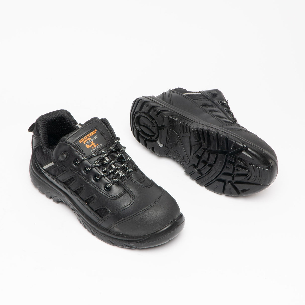 Grafters M462A Unisex Composite Toe Trainers Black
