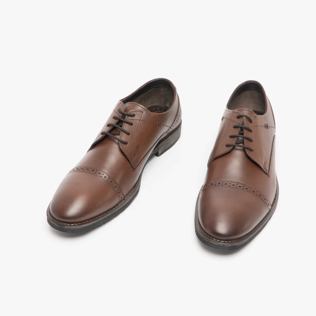 Hush Puppies CRAIG LUGANDA Mens Leather Derby Shoes Brown