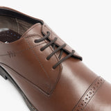 Hush Puppies CRAIG LUGANDA Mens Leather Derby Shoes Brown