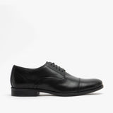 Hush Puppies OLLIE Mens Leather Toe Cap Shoes Black