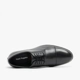 Hush Puppies OLLIE Mens Leather Toe Cap Shoes Black