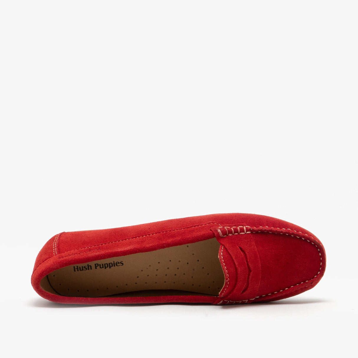 Hush Puppies MARGOT Womens Suede Loafers Red