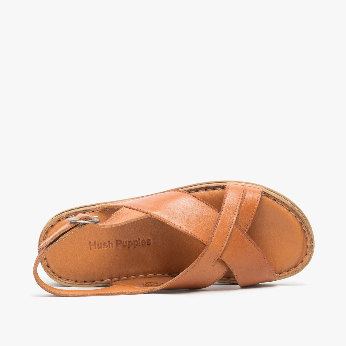 Hush Puppies ELENA Womens Leather Sandals Tan