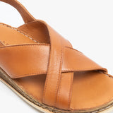 Hush Puppies ELENA Womens Leather Sandals Tan