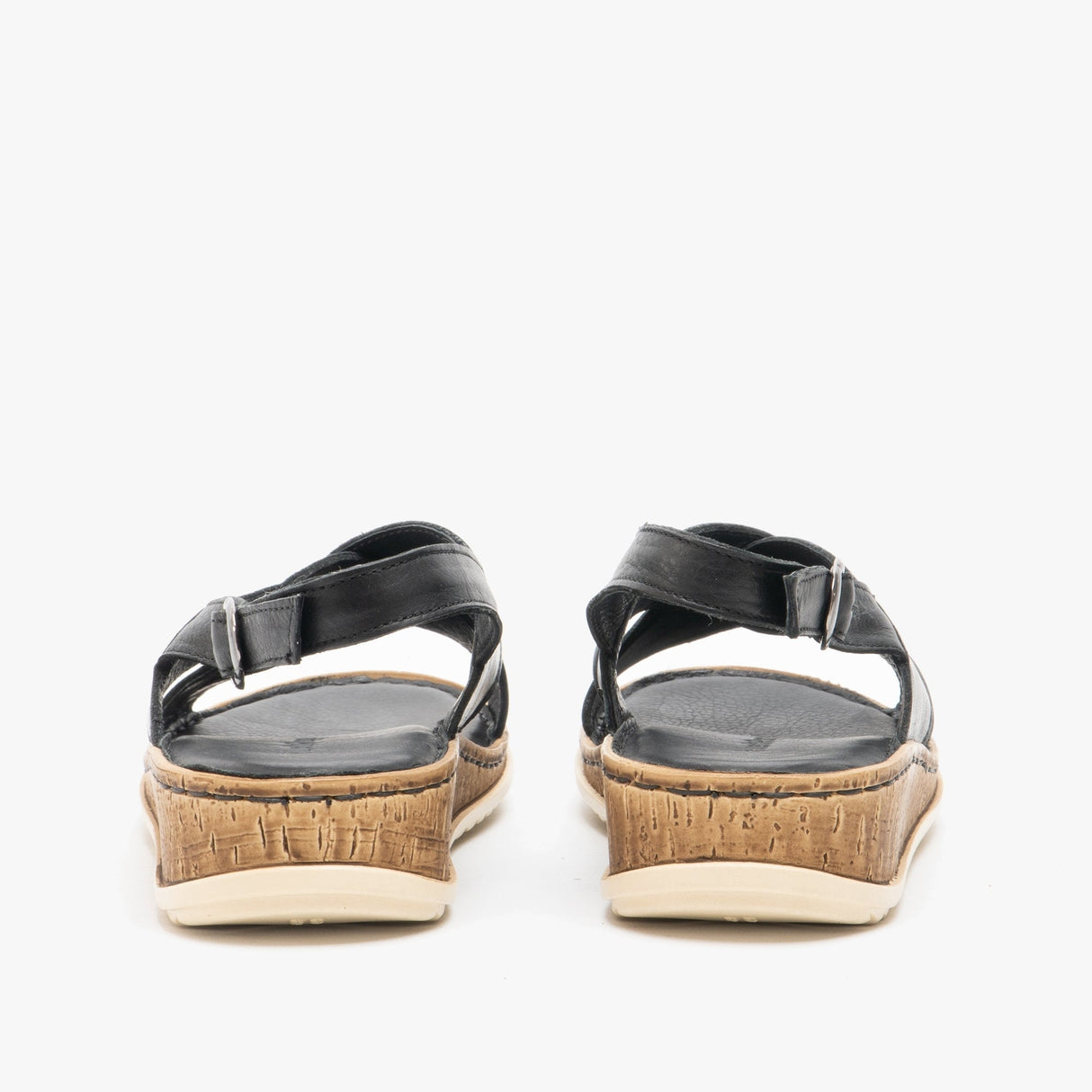 Hush Puppies ELENA Womens Leather Sandals Black