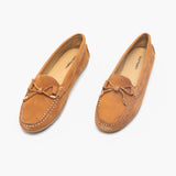 Hush Puppies MAGGIE Womens Leather Driving Shoes Tan