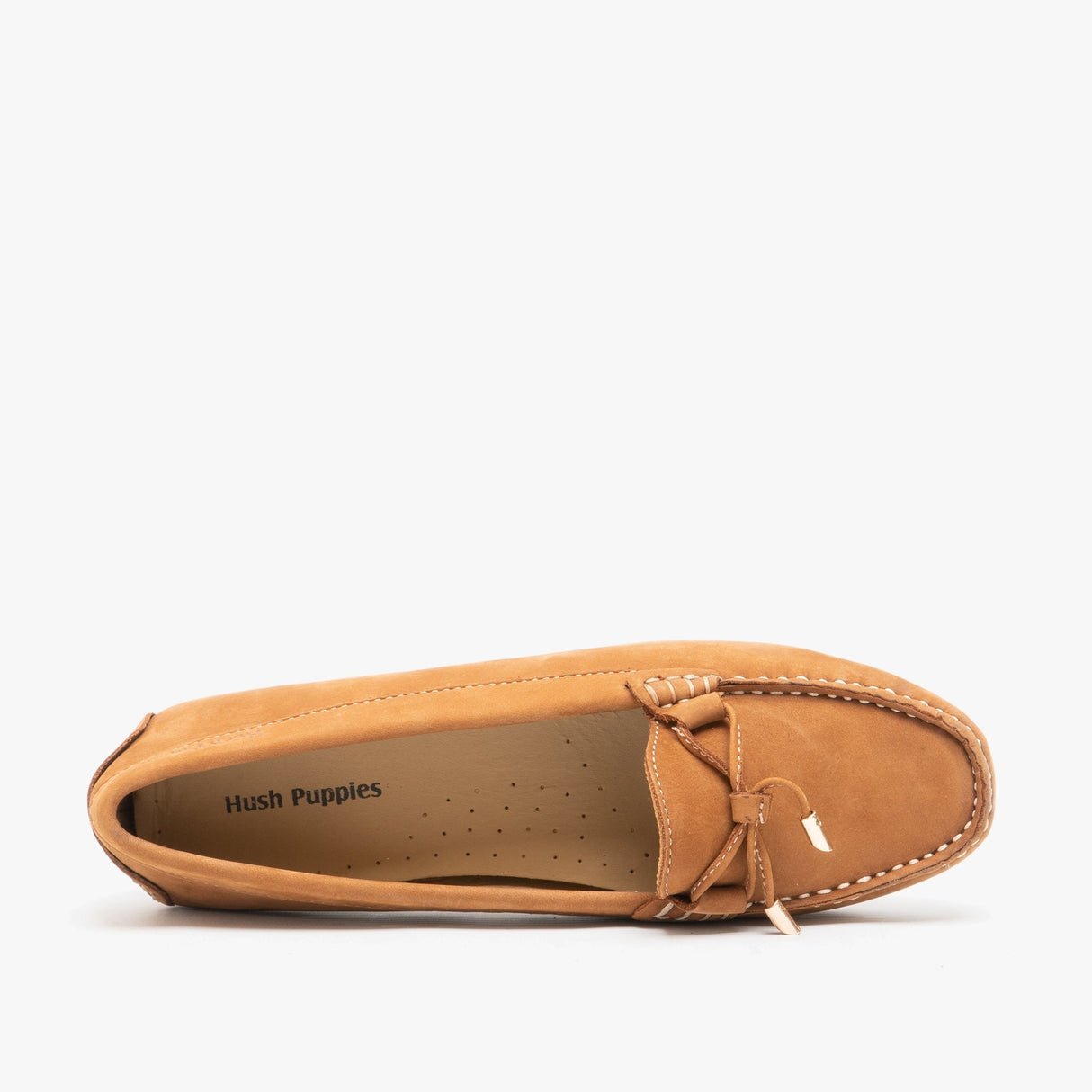 Hush Puppies MAGGIE Womens Leather Driving Shoes Tan