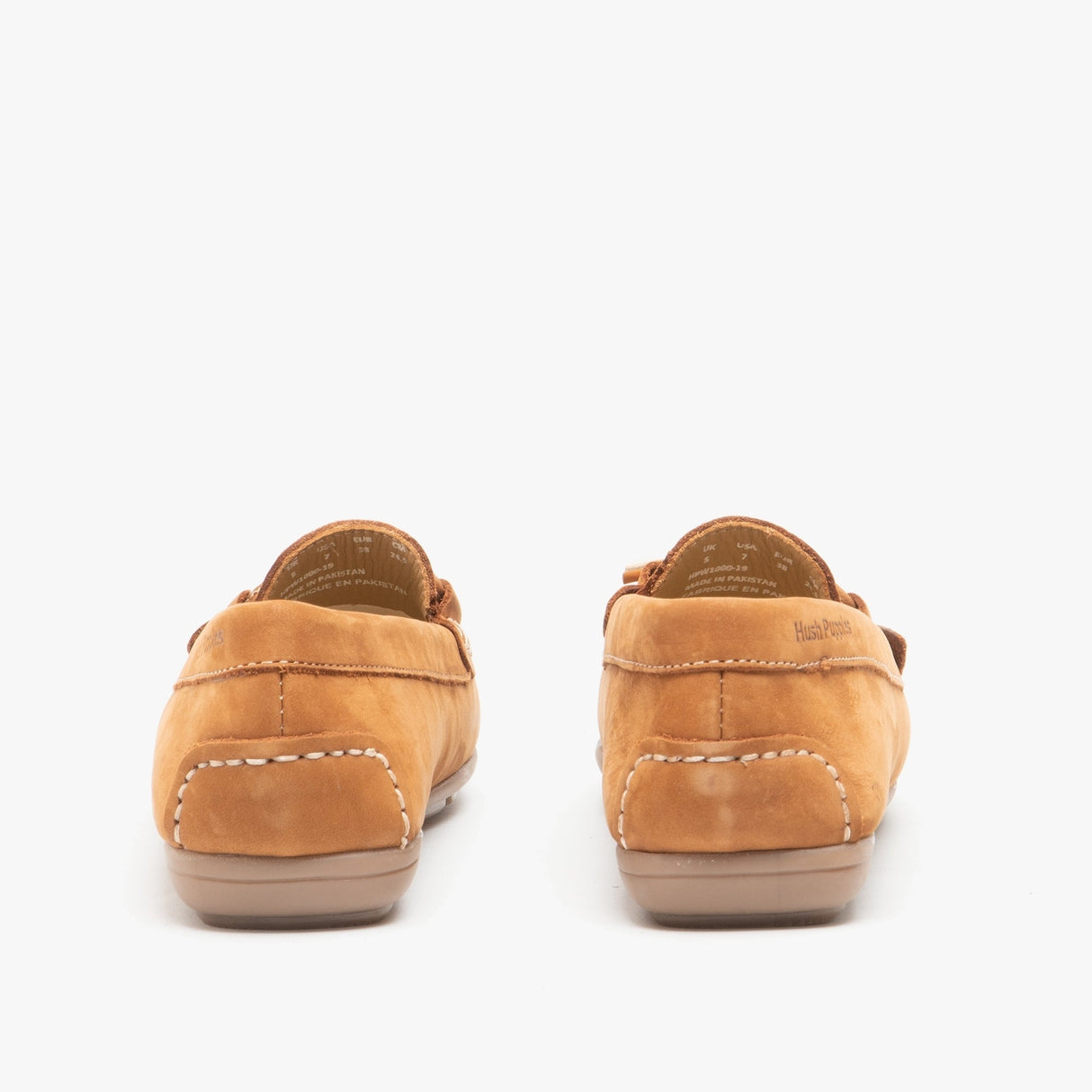 Hush Puppies MAGGIE Womens Leather Driving Shoes Tan