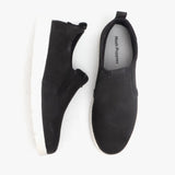 Hush Puppies LUMI Womens Nubuck Slip On Shoes Black