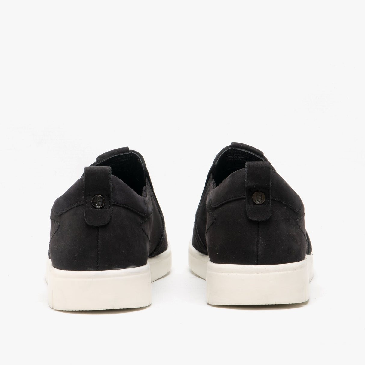 Hush Puppies LUMI Womens Nubuck Slip On Shoes Black