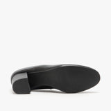 Hush Puppies ANNA Womens Leather Court Shoes Black