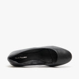 Hush Puppies ANNA Womens Leather Court Shoes Black
