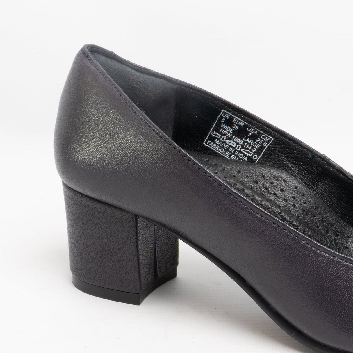 Hush Puppies ANNA Womens Leather Court Shoes Navy