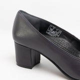 Hush Puppies ANNA Womens Leather Court Shoes Navy