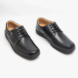 Roamers PERCY Mens Wide Fit Leather Smart Shoes Black