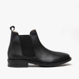 Roamers ARCHIE Mens Twin Gusset Padded Leather Chelsea Boots Black